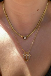 Heliophilia Silver Collar de Metal Oro Rosa